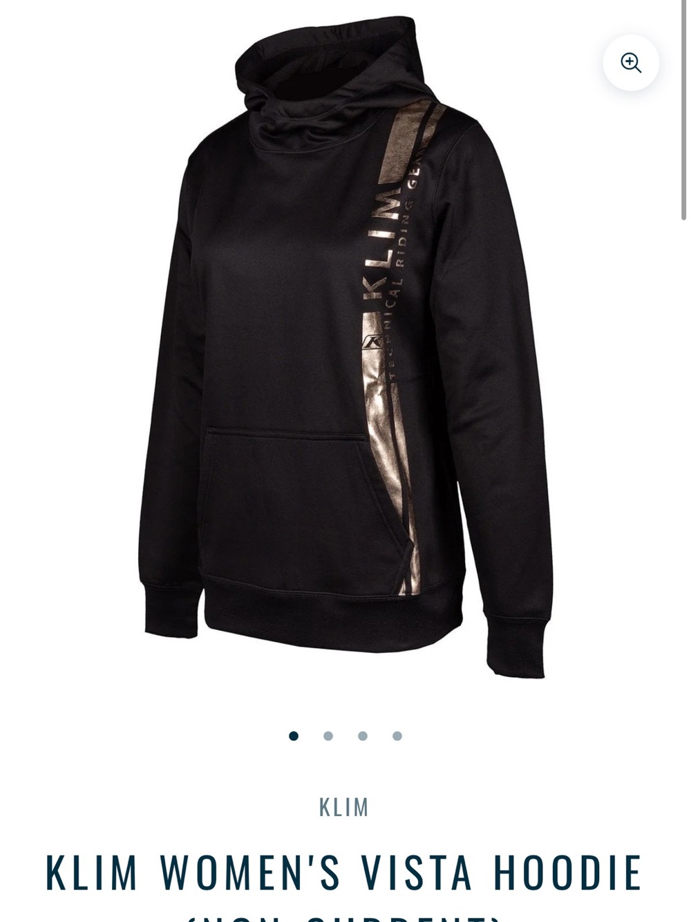 KLIM Women's Vista Hoodie - Black with Metallic Accent